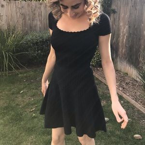 Torn by Ronny Kobo Black Skater Dress